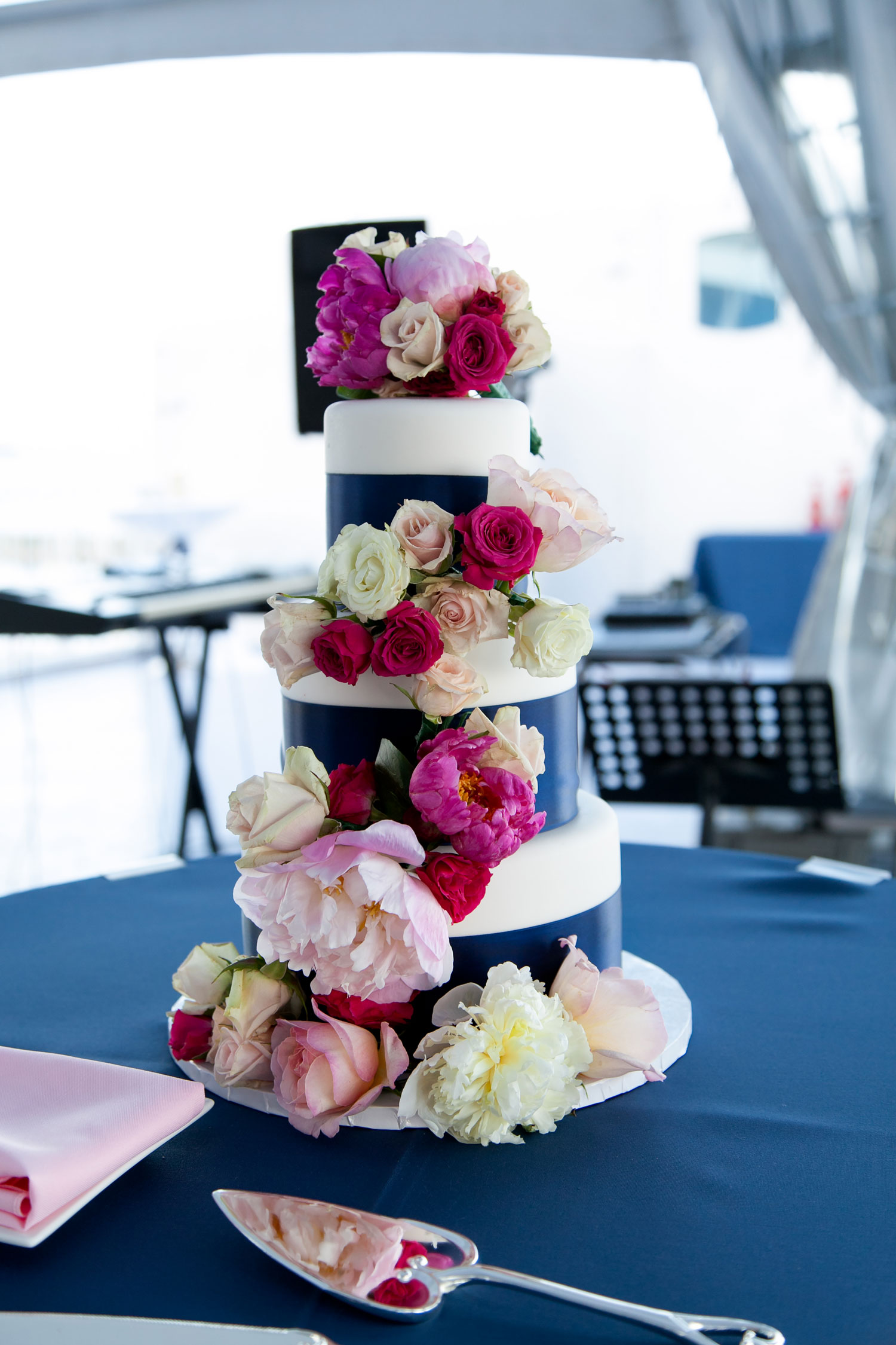Chicago Floral Wedding Cake