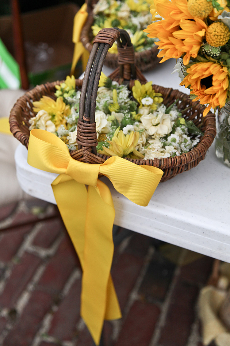 St. James Farm Wedding Bouquet Basket