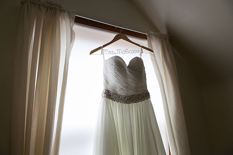 Chicago Wedding Dress Hung Up