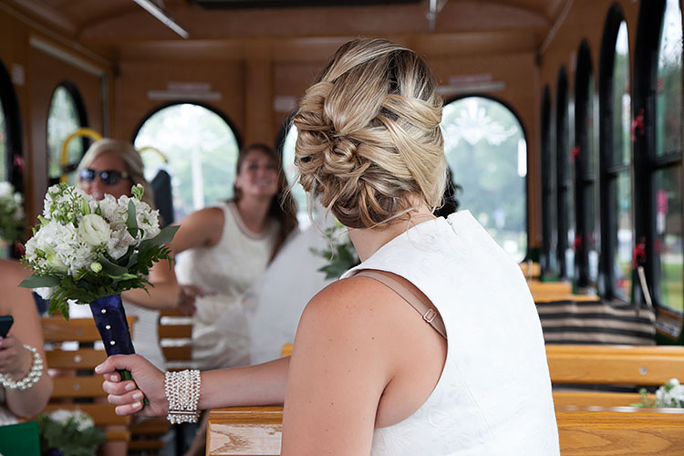 Chicago Wedding Hair Up-do Trolley