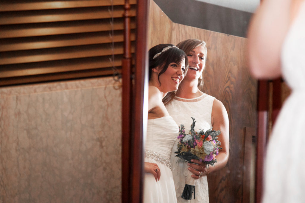 Bride Getting Ready in St. Christina's Church Chicago